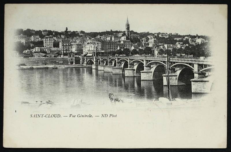 Carte postale ancienne Saint-Cloud - Vue Générale à Boulogne-Billancourt