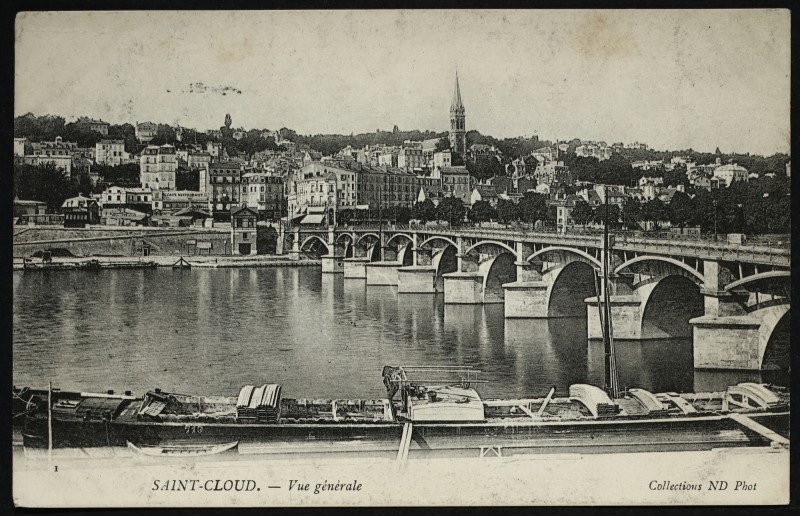 Carte postale ancienne Vue générale à Saint-Cloud