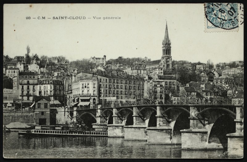 Carte postale ancienne Vue générale à Saint-Cloud