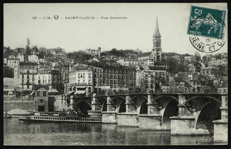 Carte postale ancienne Vue générale à Saint-Cloud