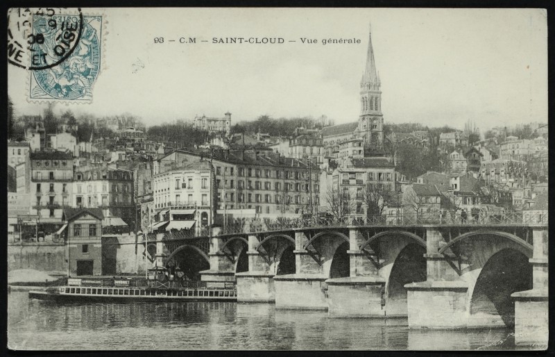 Carte postale ancienne Vue générale à Saint-Cloud