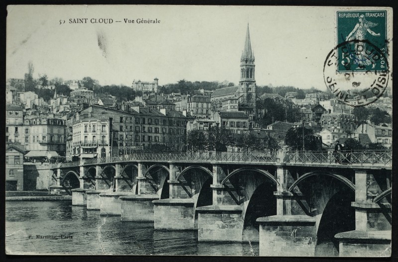 Carte postale ancienne Vue générale à Saint-Cloud