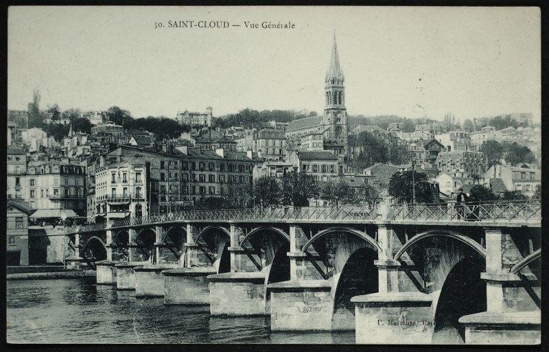 Carte postale ancienne Vue générale à Saint-Cloud