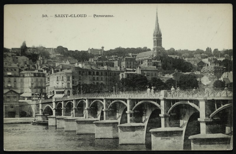 Carte postale ancienne Panorama à Saint-Cloud