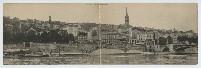 Carte postale ancienne Panorama à Saint-Cloud