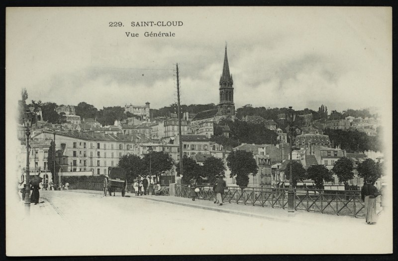 Carte postale ancienne Vue générale à Saint-Cloud