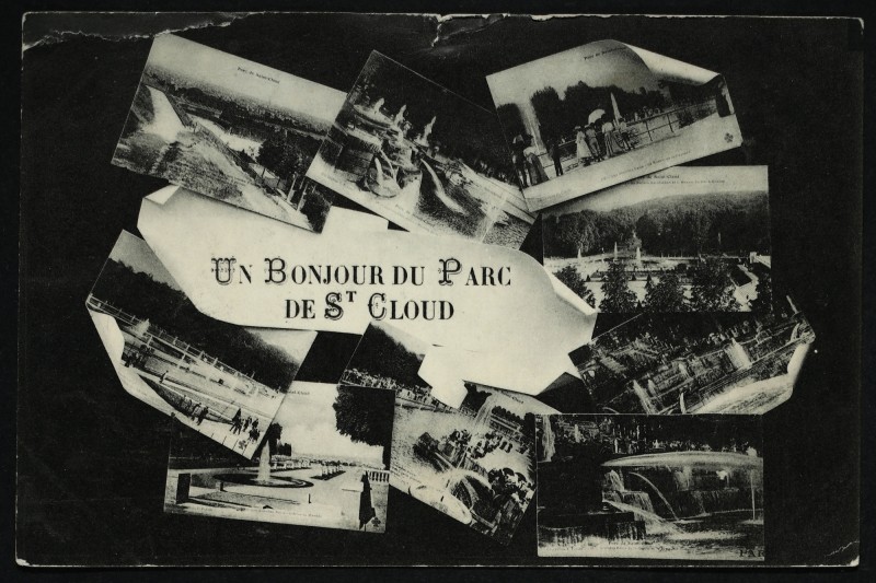 Carte postale ancienne Un Bonjour du parc de St Cloud à Saint-Cloud