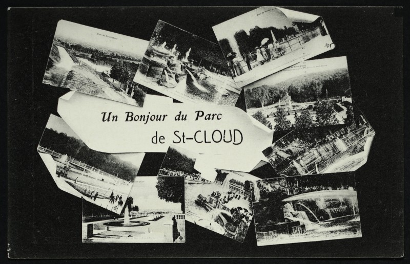 Carte postale ancienne Un Bonjour du Parc de St Cloud à Saint-Cloud