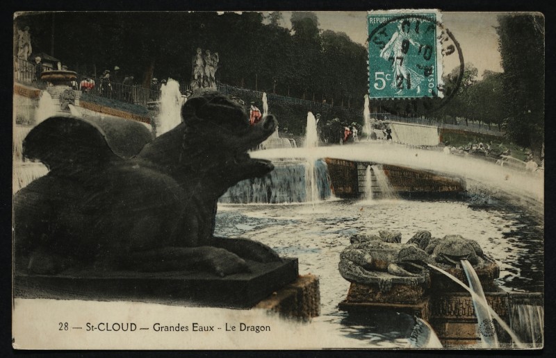 Carte postale ancienne Grandes Eaux - Le Dragon à Saint-Cloud