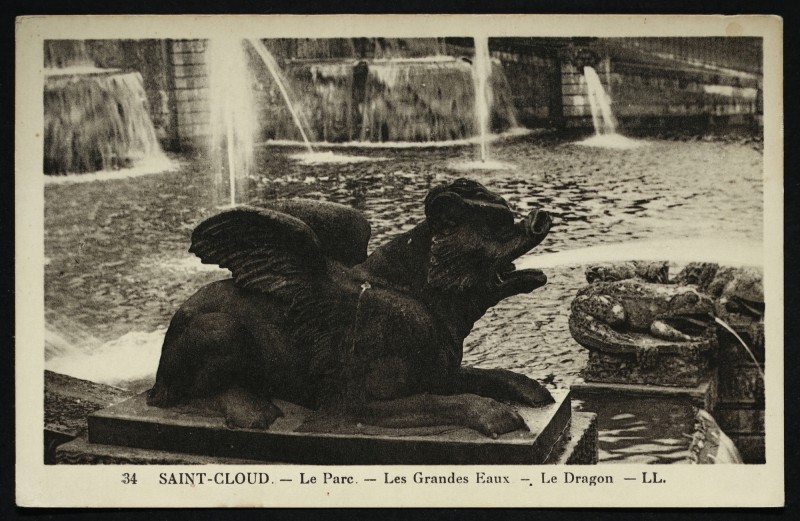 Carte postale ancienne Les Grandes Eaux - Le Dragon à Saint-Cloud