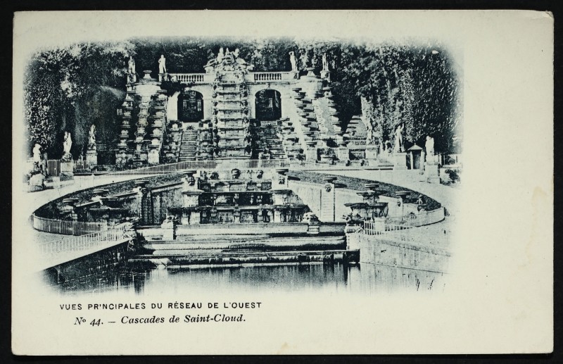 Carte postale ancienne Cascades de Saint-Cloud à Saint-Cloud
