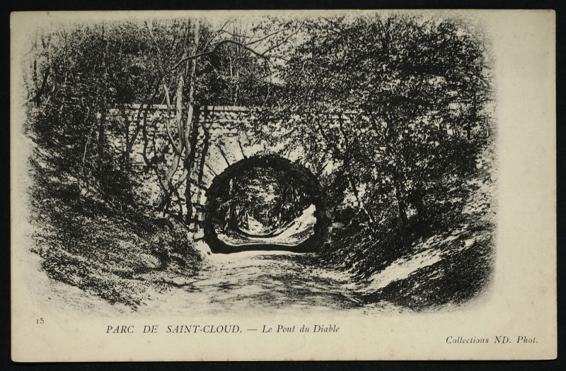 Carte postale ancienne Le Pont du Diable à Saint-Cloud