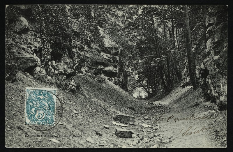 Carte postale ancienne Le Chemin Creux à Saint-Cloud
