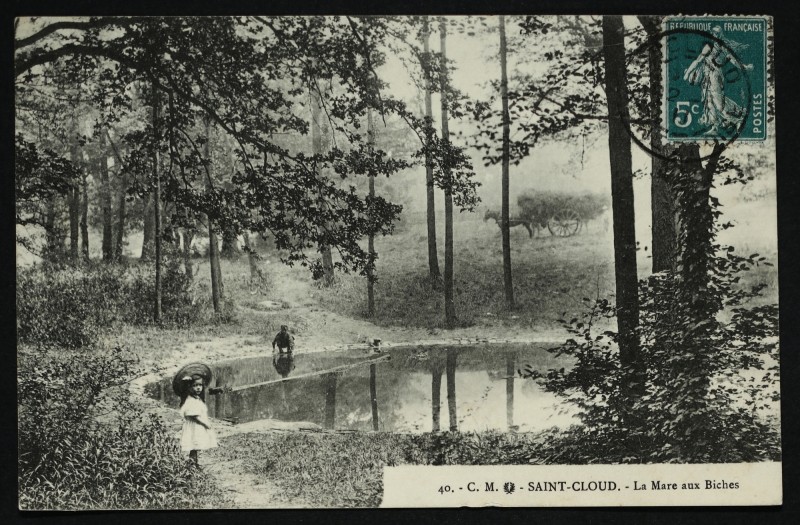 Carte postale ancienne La Mare aux Biches à Saint-Cloud