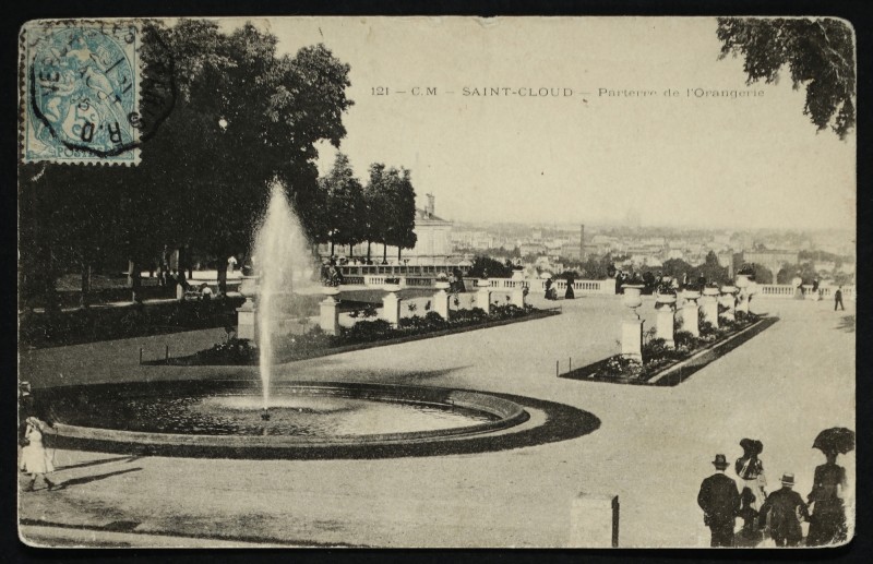 Carte postale ancienne Parterre de l'Orangerie à Saint-Cloud