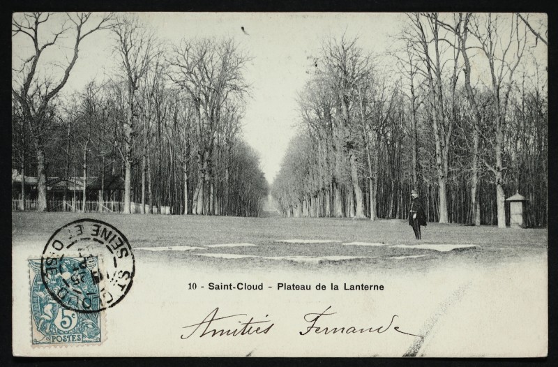 Carte postale ancienne Plateau de la Lanterne à Saint-Cloud