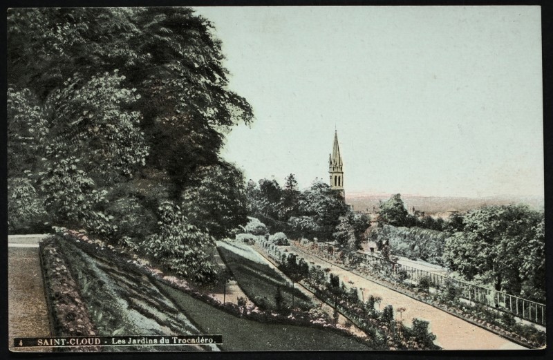 Carte postale ancienne Les Jardins du Trocadéro à Saint-Cloud
