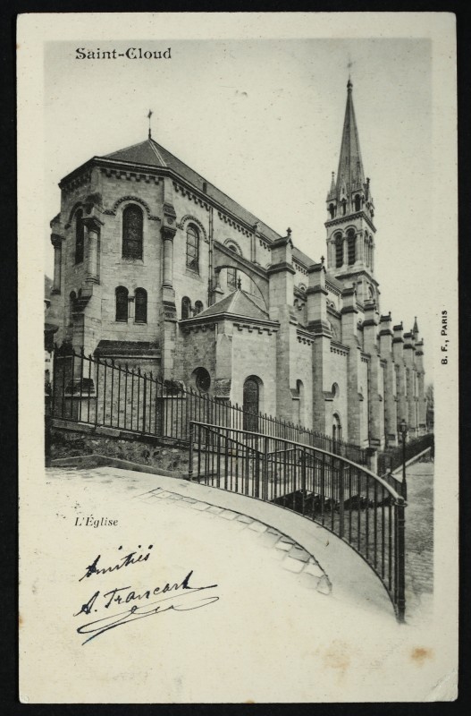 Carte postale ancienne L'Eglise à Saint-Cloud