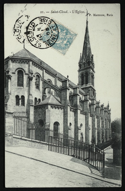 Carte postale ancienne L'Eglise à Saint-Cloud