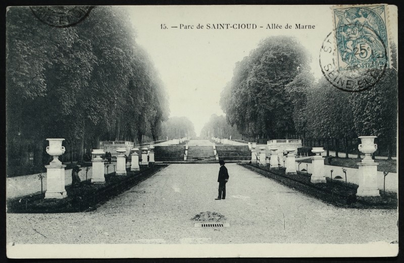 Carte postale ancienne Allée de Marnes à Saint-Cloud