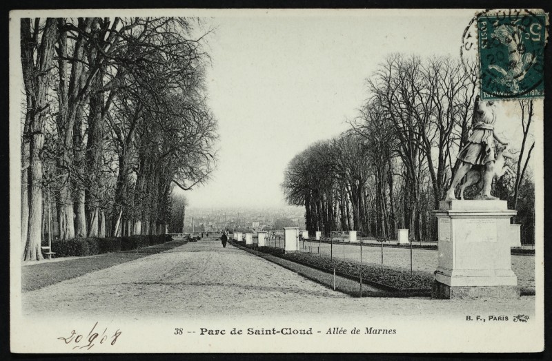 Carte postale ancienne Allée de Marnes à Saint-Cloud