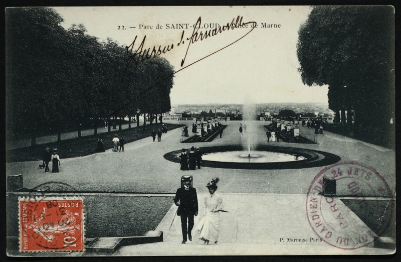 Carte postale ancienne Allée de Marnes à Saint-Cloud