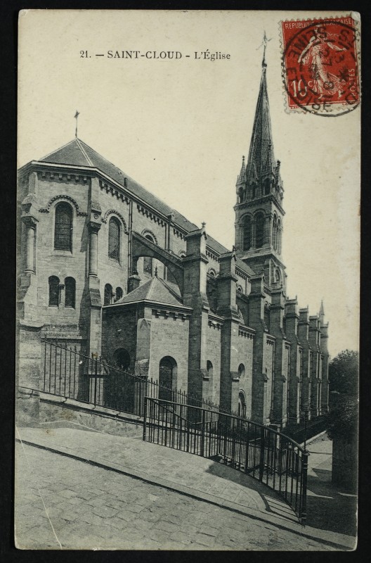 Carte postale ancienne L'Eglise à Saint-Cloud