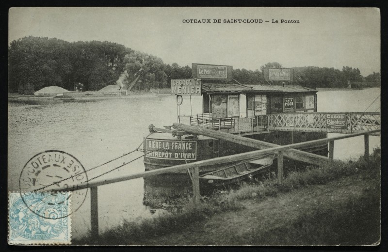 Carte postale ancienne Coteaux de Saint-Cloud - Le Ponton à Saint-Cloud