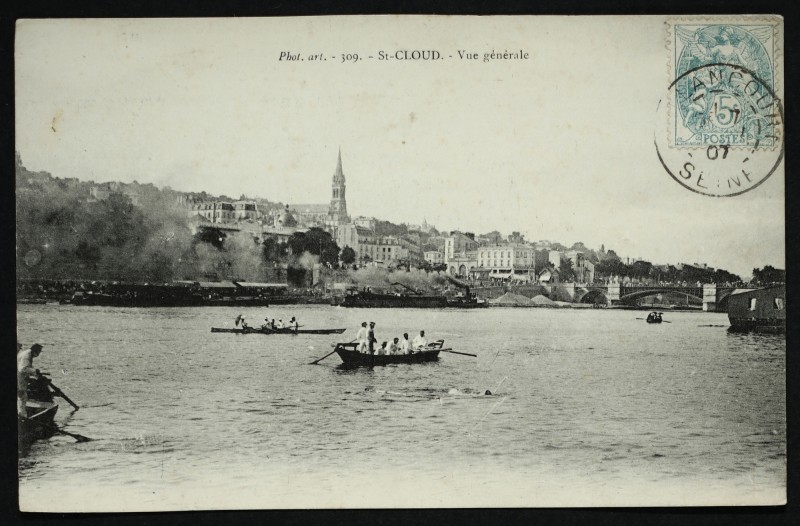 Carte postale ancienne Vue générale à Saint-Cloud