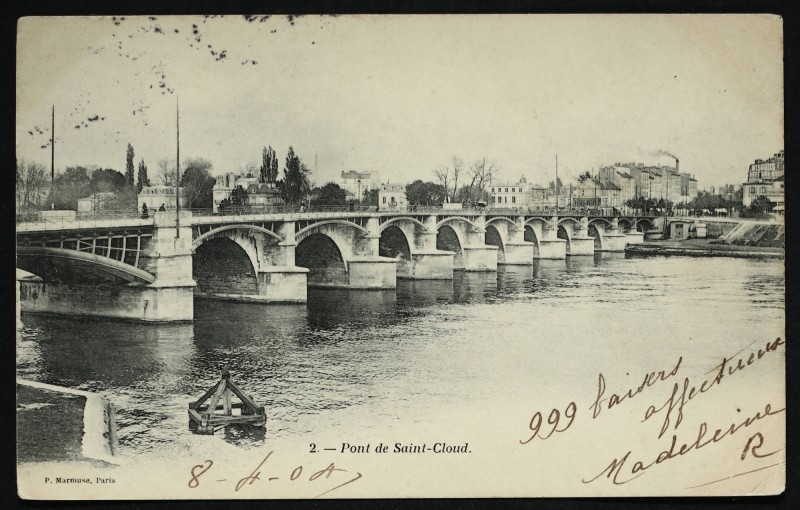 Carte postale ancienne Pont de Saint-Cloud à Saint-Cloud