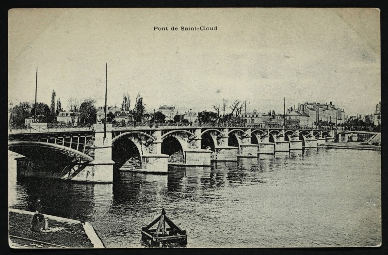 Carte postale ancienne Pont de Saint-Cloud à Saint-Cloud