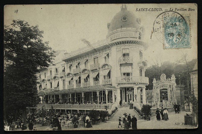 Carte postale ancienne Le Pavillon Bleu à Saint-Cloud
