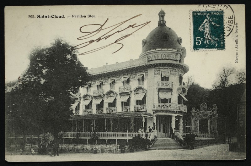 Carte postale ancienne Pavillon Bleu à Saint-Cloud