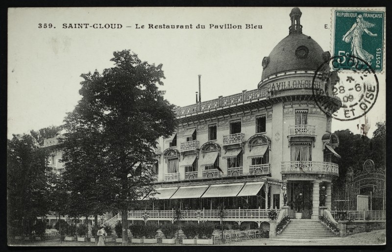 Carte postale ancienne Le Restaurant du Pavillon Bleu à Saint-Cloud
