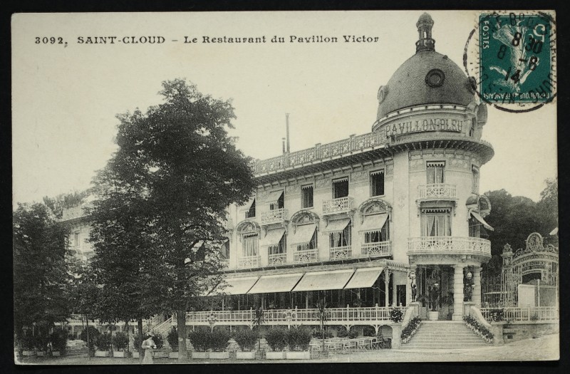 Carte postale ancienne Le Restaurant du Pavillon Bleu à Saint-Cloud