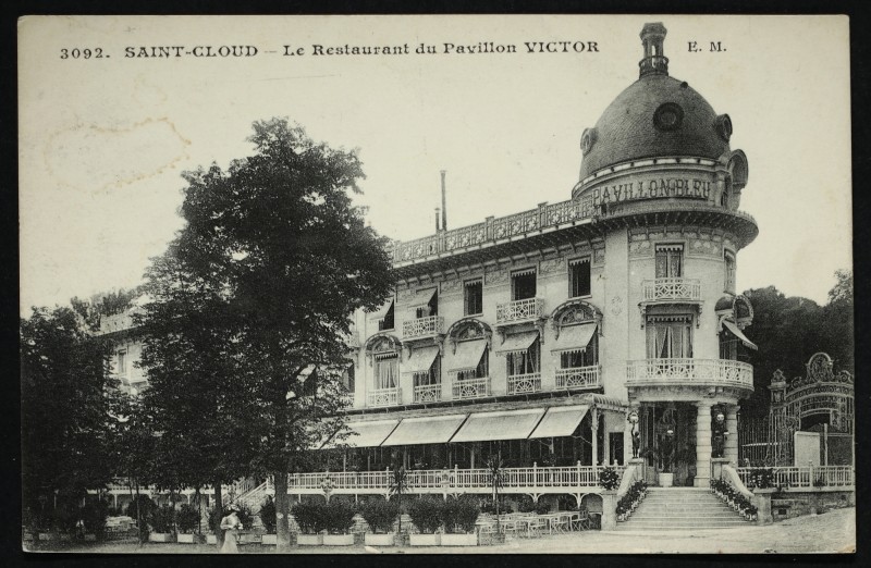 Carte postale ancienne Le Restaurant du Pavillon Bleu à Saint-Cloud