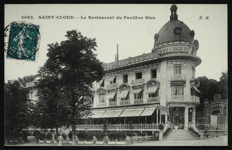 Carte postale ancienne Le Restaurant du Pavillon Bleu à Saint-Cloud