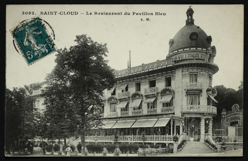 Carte postale ancienne Le Restaurant du Pavillon Bleu à Saint-Cloud