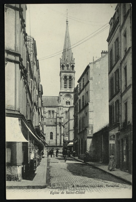 Carte postale ancienne Eglise de Saint-Cloud à Saint-Cloud