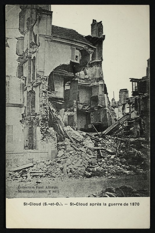 Carte postale ancienne St-Cloud après la guerre de 1870 à Saint-Cloud