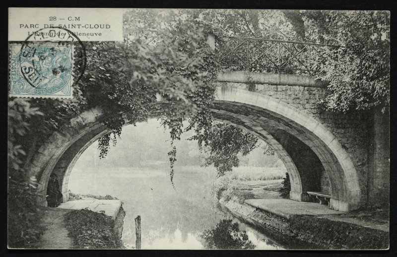 Carte postale ancienne L'Etang de Villeneuve à Saint-Cloud
