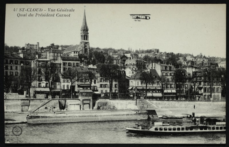 Carte postale ancienne Vue générale - Quai du Président Carnot à Saint-Cloud