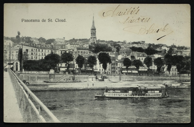 Carte postale ancienne Panorama de St. Cloud à Saint-Cloud