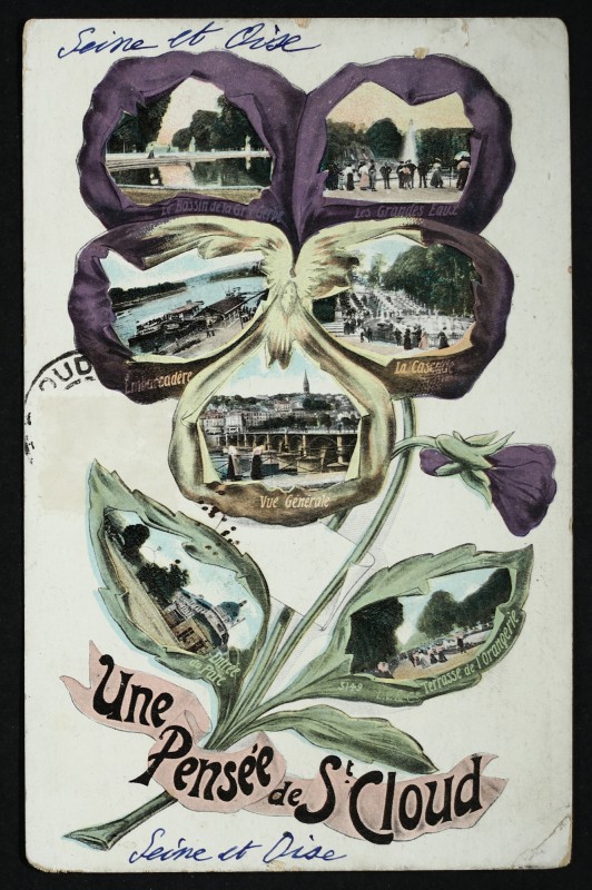 Carte postale ancienne Une Pensée de St-Cloud à Saint-Cloud