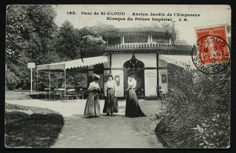 Carte postale ancienne Ancien Jardin de l'Empereur - Kiosque du Prince Impérial à Saint-Cloud