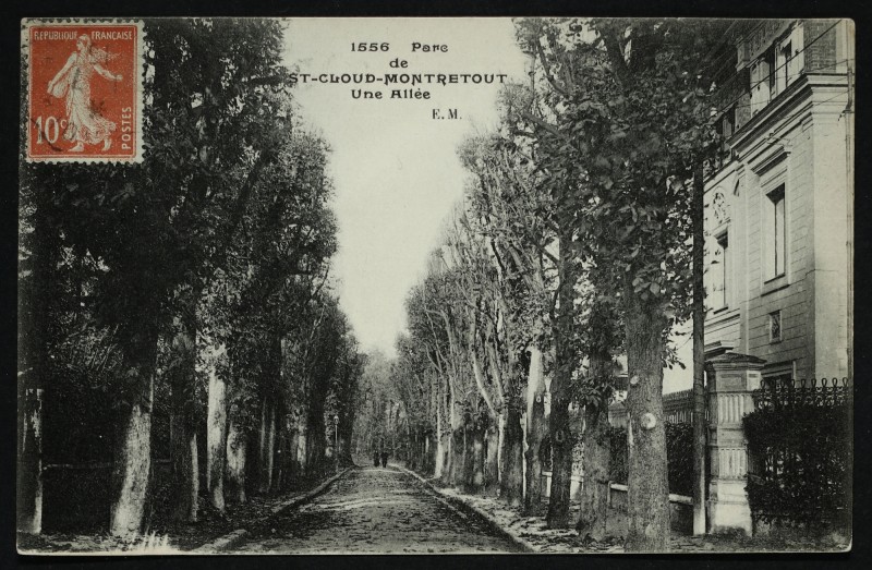 Carte postale ancienne Parc de Saint-Cloud-Montretout - Une Allée à Saint-Cloud