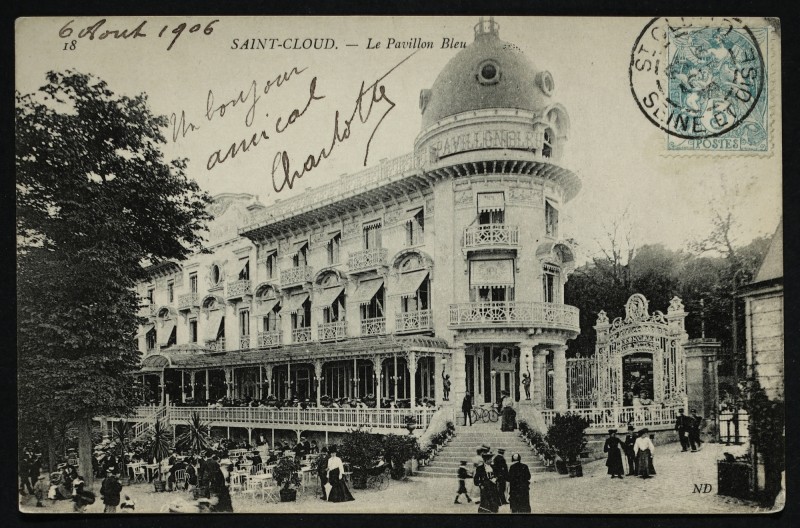 Carte postale ancienne Le Pavillon Bleu à Saint-Cloud