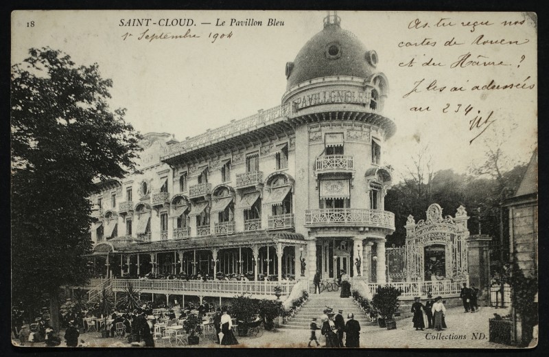 Carte postale ancienne Le Pavillon Bleu à Saint-Cloud