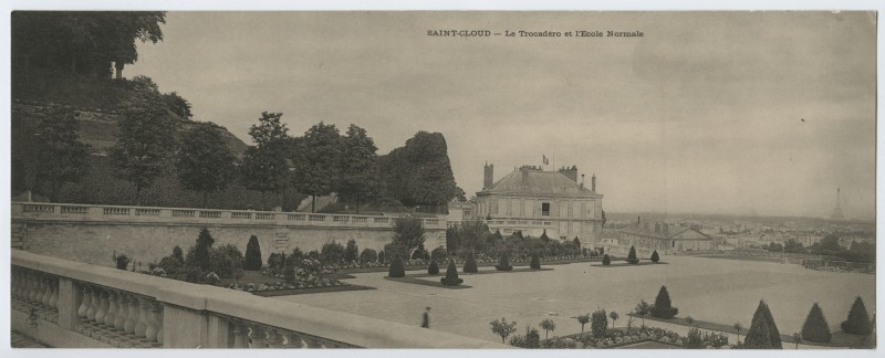 Carte postale ancienne Le Trocadéro et l'Ecole Normale à Saint-Cloud