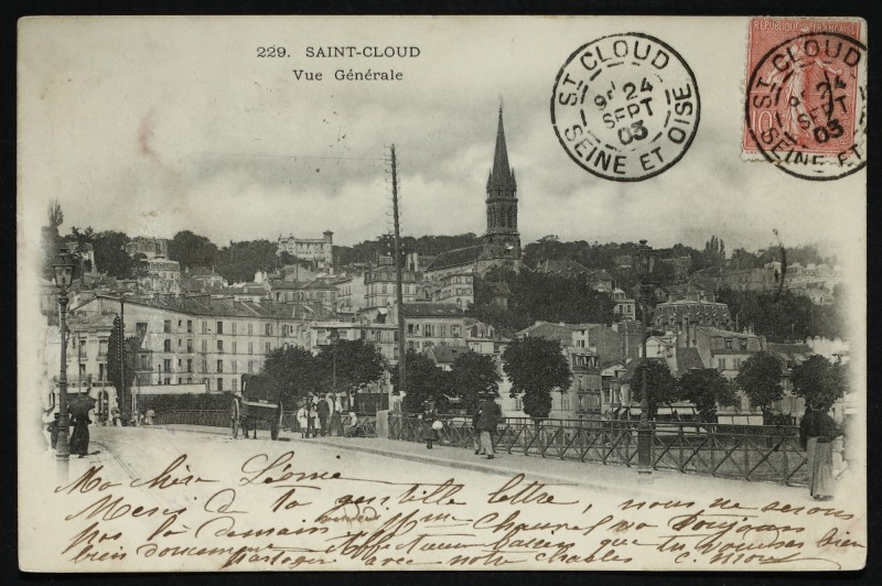 Carte postale ancienne Vue Générale à Saint-Cloud